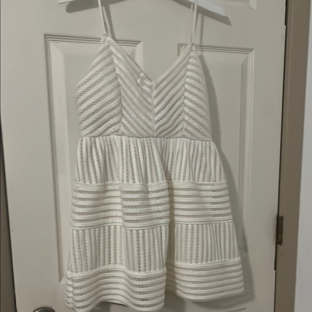Forever 21 White Mesh Detail Dress